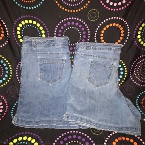 2 pair Women’s Just my Size denim shorts Size 18